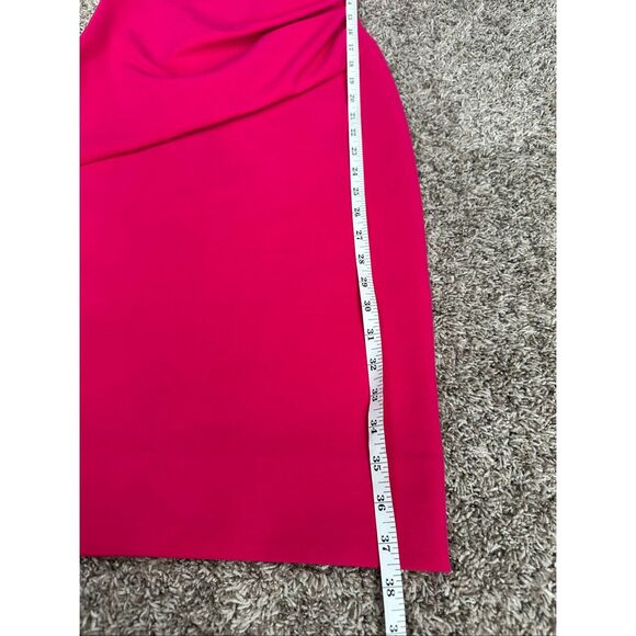 Diane von Furstenberg Bevin Sleeveless V-Neck Sheath Dress Pink Ruched Size 2 - Picture 8 of 11
